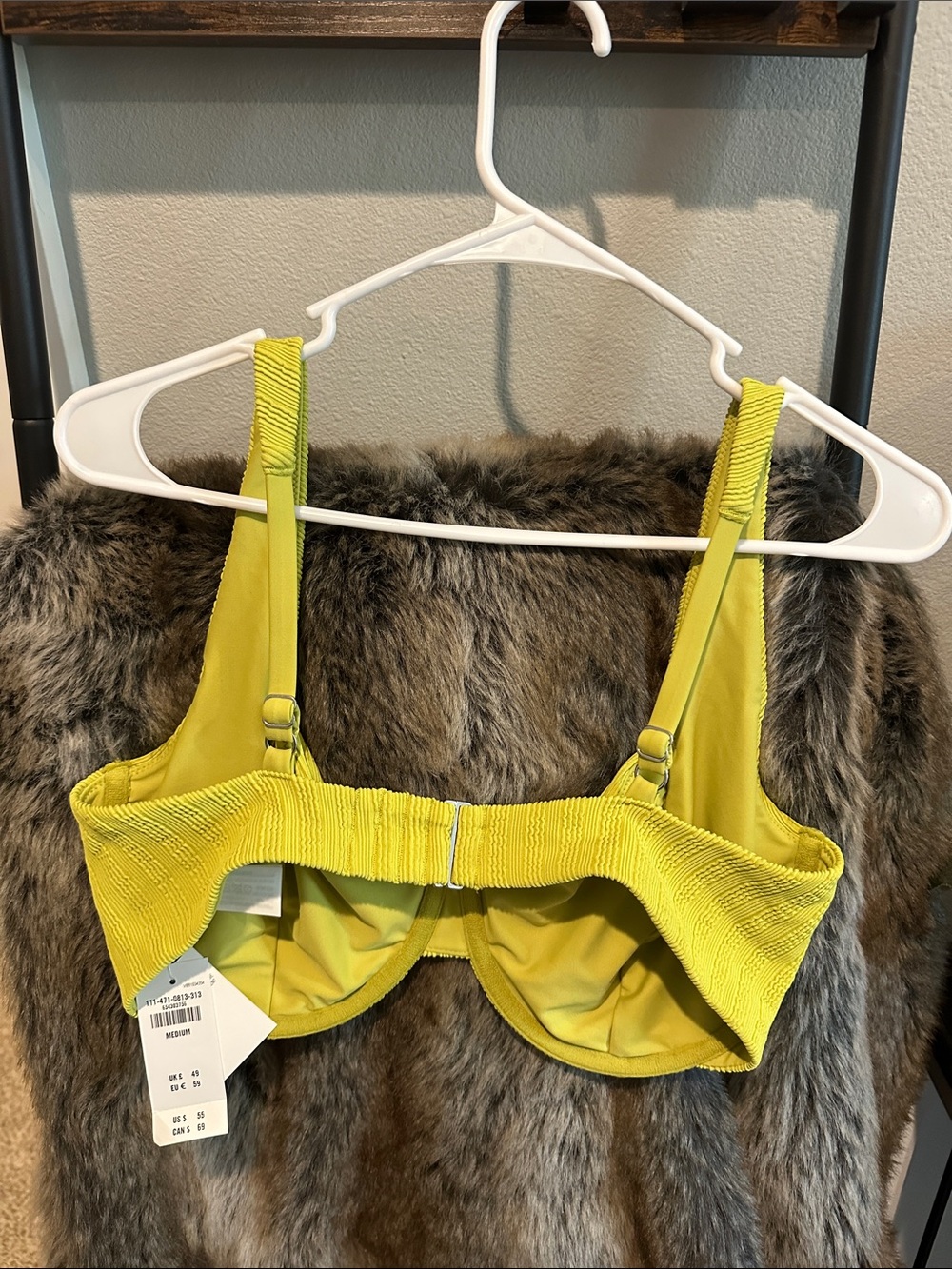 Abercrombie & Fitch Lime Textured Curve Love Underwire Bikini Top - Picture 4 of 6